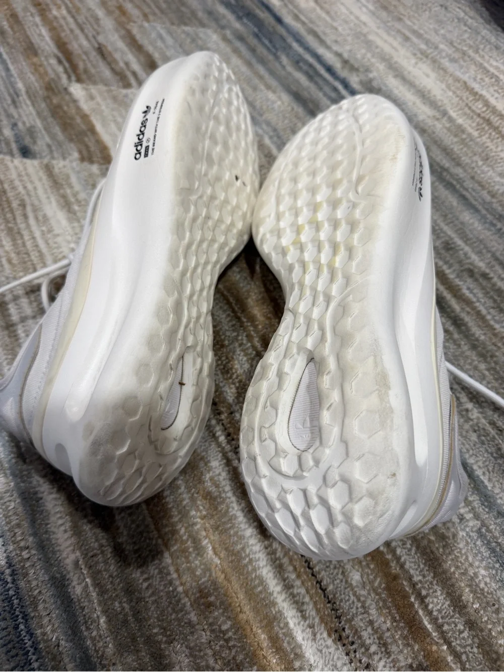 adidas Men's Low-Top Lace-Up Sneakers in White and Light Gray